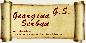 Georgina Šerban vizit kartica